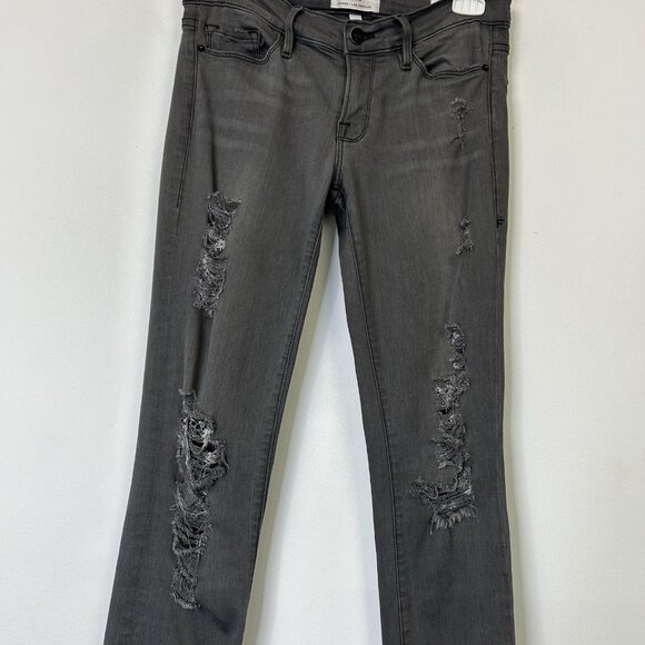 Frame Le Skinny De Jeanne Jeans Women’s Size 26 Grey Low Rise - Picture 8 of 8